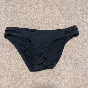 Massimo Black Bikini Bottom with Mesh Sides - Size Medium